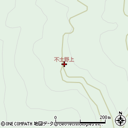 不土野上周辺の地図