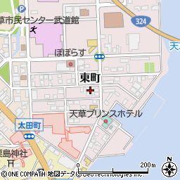 熊本県天草市東町周辺の地図
