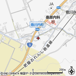 日奈久変電所周辺の地図