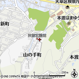 熊本県天草市山の手町周辺の地図