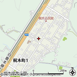 宮崎県日向市梶木町周辺の地図