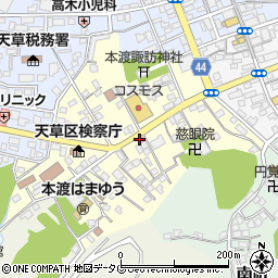 熊本県天草市諏訪町周辺の地図