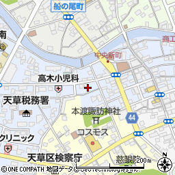 熊本県天草市中央新町21周辺の地図