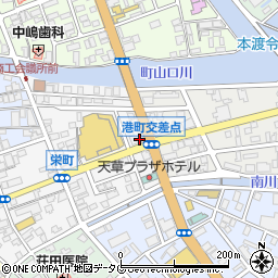 熊本銀行天草支店周辺の地図