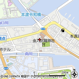 熊本県天草市港町周辺の地図