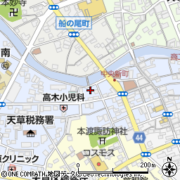 熊本県天草市中央新町22周辺の地図