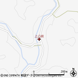 上八峡周辺の地図