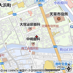 熊本県天草市東浜町周辺の地図