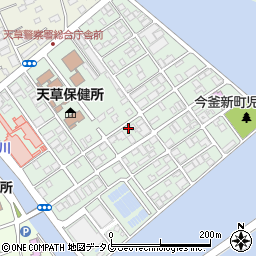 熊本県天草市今釜新町周辺の地図