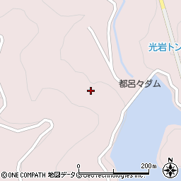 都呂々ダム周辺の地図
