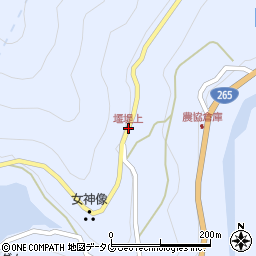 堰堤上周辺の地図