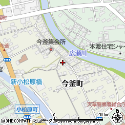 熊本県天草市今釜町周辺の地図