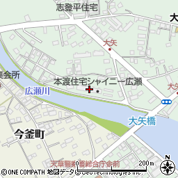 本渡住宅シャイニー広瀬周辺の地図