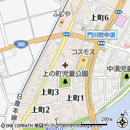 宮崎県東臼杵郡門川町上町周辺の地図