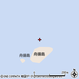 舟揚島周辺の地図