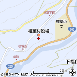 宮崎県東臼杵郡椎葉村周辺の地図