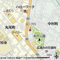 熊本県天草市中村町2周辺の地図