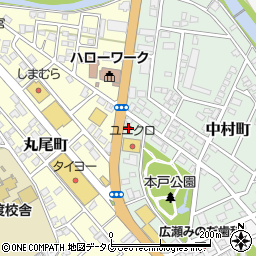 熊本県天草市中村町2-17周辺の地図