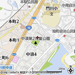 宮崎県東臼杵郡門川町中須5丁目周辺の地図
