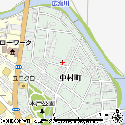熊本県天草市中村町周辺の地図
