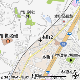 宮崎県東臼杵郡門川町本町2丁目7周辺の地図