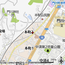 宮崎県東臼杵郡門川町本町2丁目35周辺の地図