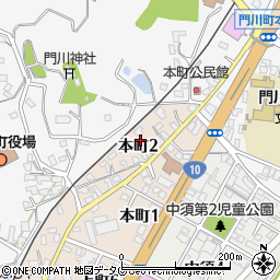宮崎県東臼杵郡門川町本町2丁目周辺の地図