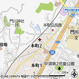 宮崎県東臼杵郡門川町本町2丁目14周辺の地図