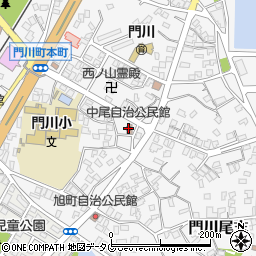 中尾自治公民館周辺の地図