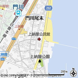 上納屋公民館周辺の地図