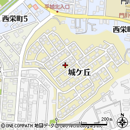 宮崎県門川町（東臼杵郡）城ケ丘周辺の地図