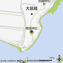 尾張神社周辺の地図