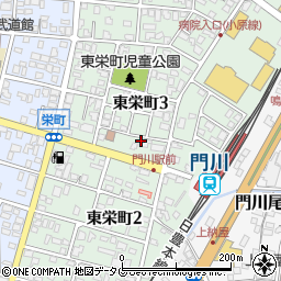 宮崎県東臼杵郡門川町東栄町周辺の地図