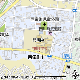 宮崎県東臼杵郡門川町西栄町周辺の地図