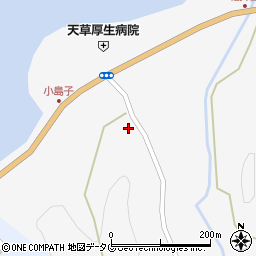 熊本県天草市有明町小島子1395-1周辺の地図