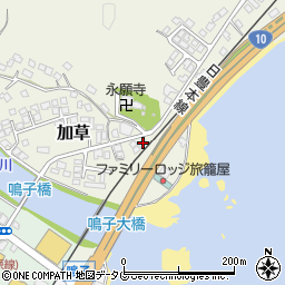 宮崎県東臼杵郡門川町加草2332-2周辺の地図