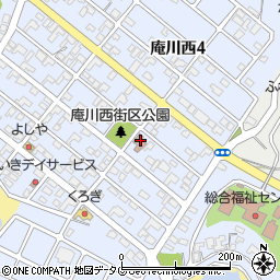 庵川西公民館周辺の地図