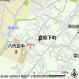 熊本県八代市豊原下町周辺の地図