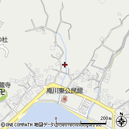 宮崎県東臼杵郡門川町庵川周辺の地図