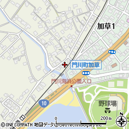 宮崎県東臼杵郡門川町加草1447周辺の地図