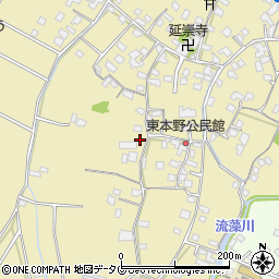 熊本県八代市本野町周辺の地図