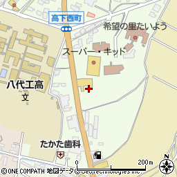 熊本三菱自動車販売（株）八代店周辺の地図