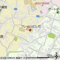 フレッシュにしだ高田店周辺の地図