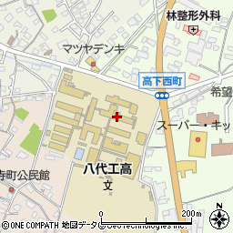 熊本県立八代工業高等学校周辺の地図