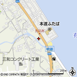 デイリーヤマザキ本渡佐伊津店周辺の地図