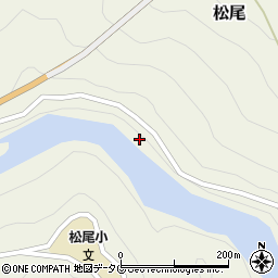 宮崎県椎葉村（東臼杵郡）松尾周辺の地図
