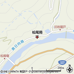 松尾郵便局周辺の地図