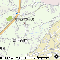 熊本県八代市高下西町周辺の地図