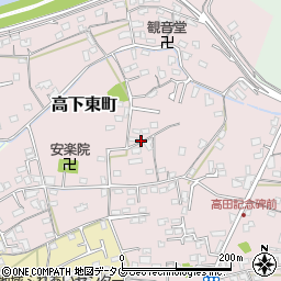 熊本県八代市高下東町周辺の地図