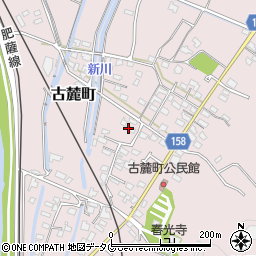熊本県八代市古麓町周辺の地図